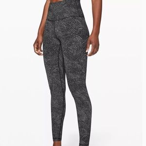 Lululemon Align High Rise Pant - 28" - Size 2 - Free spirit Ice Grey Black